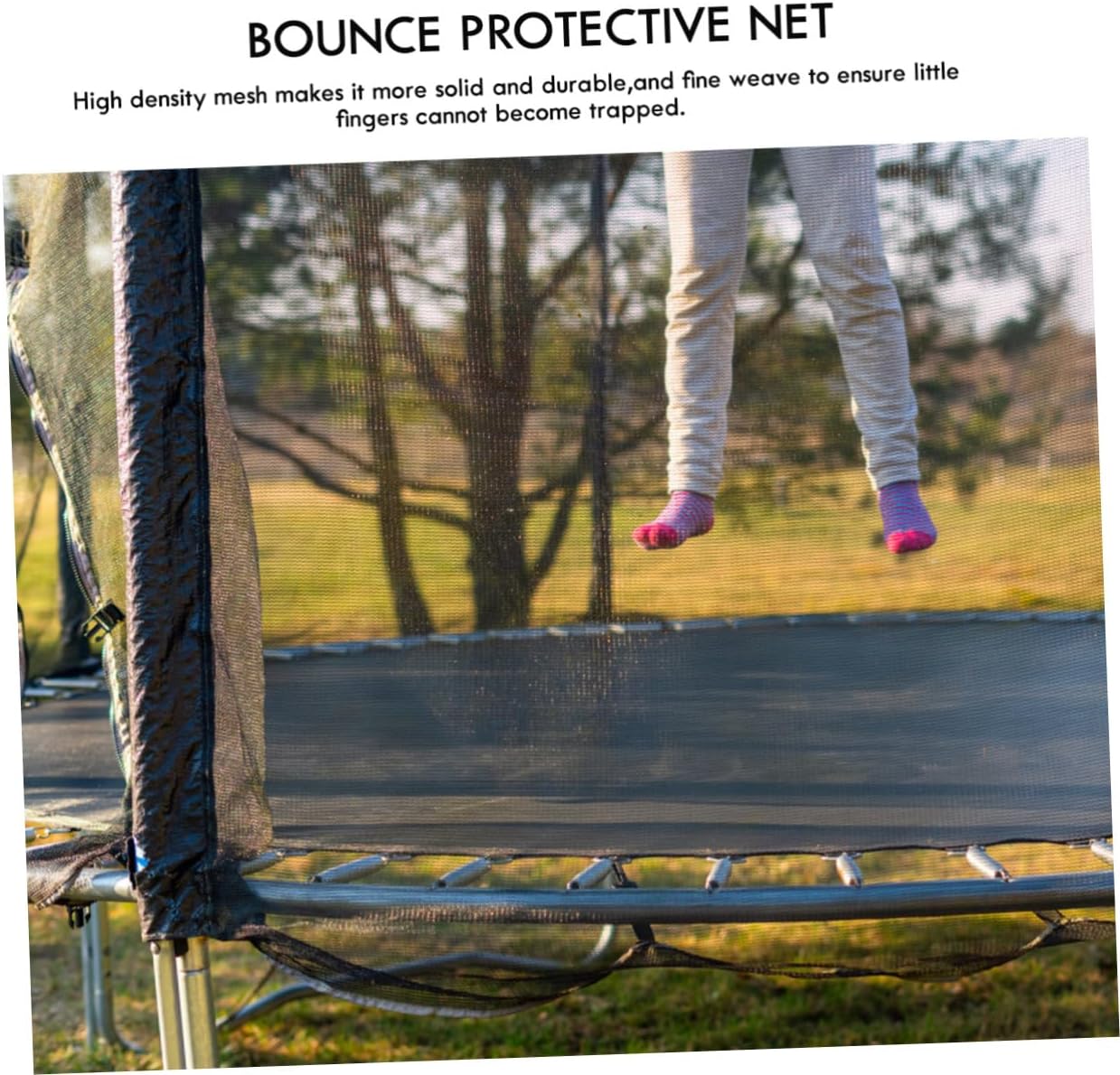 SUPVOX Trampoline Safety Net with High Density Mesh Protective Enclosure for Outdoor Use Durable Material Prevents Falls for Pets
