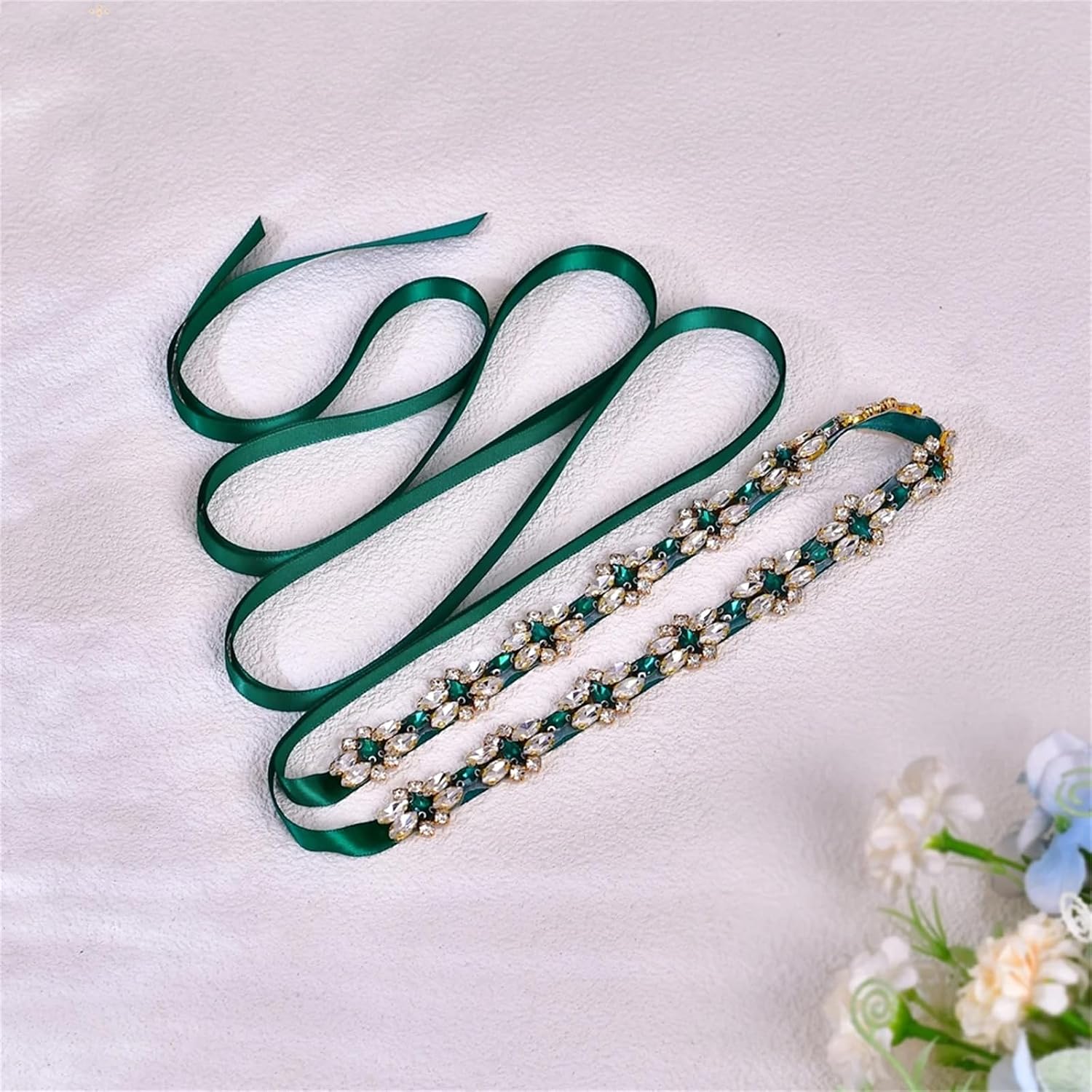 Women’S Thin Diamond Rhinestone Bridal Sash Waist Jewelry Belt For Wedding Day And Evening Party Dresses