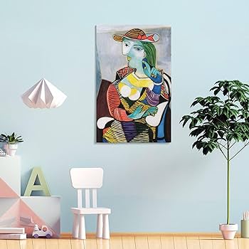 パブロ・ピカソ　模写油彩画「マリー・テレーズの肖像」 パブロ・ピカソ 模写油彩画「マリー・テレーズの肖像」 - メルカリ