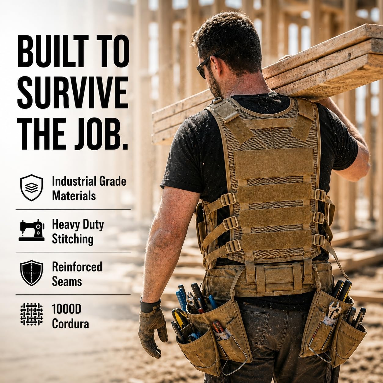 Spec Ops Tool Gear SF-18 DELTA Tactical Vest Tool Belt with Medium