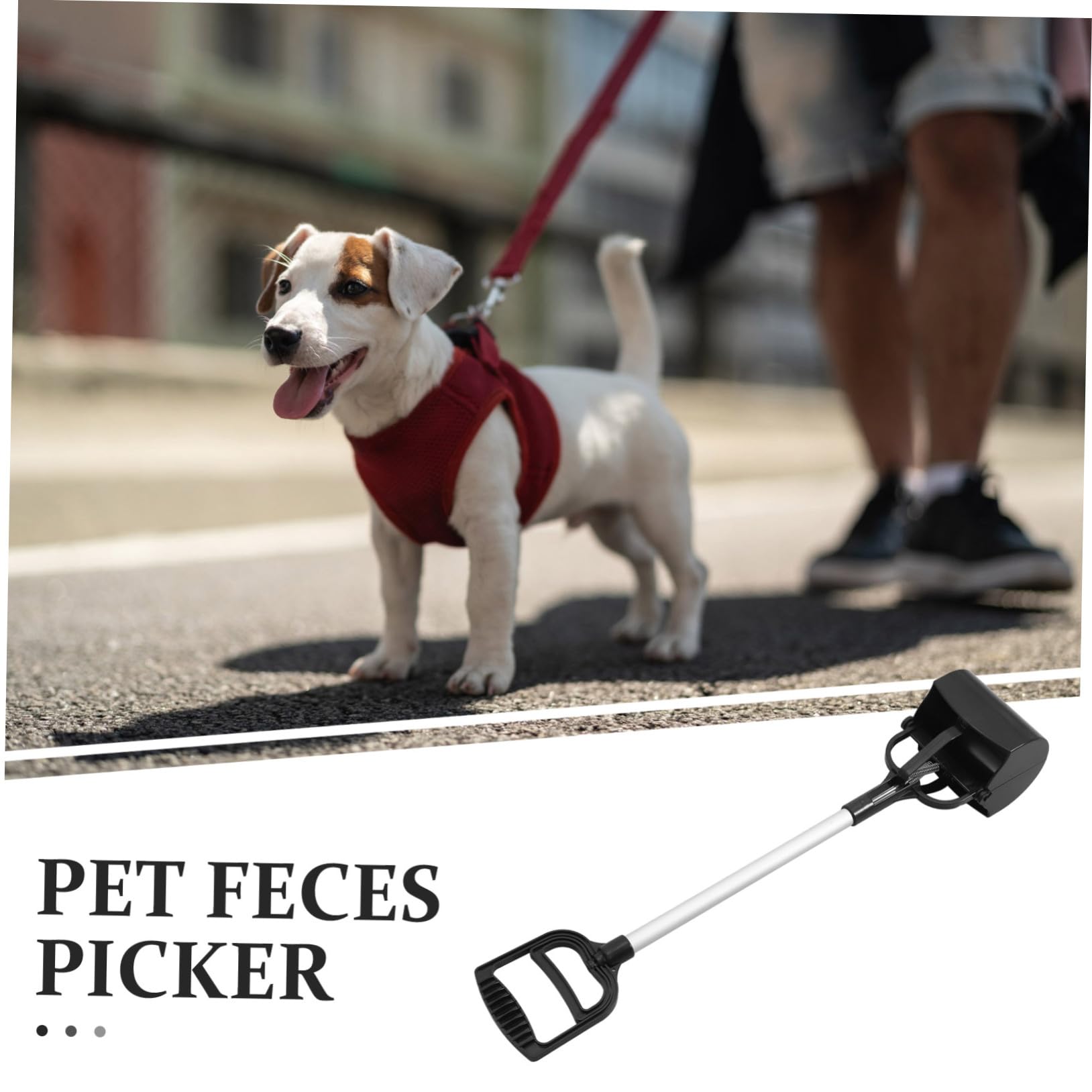 BESTonZON Ramasse-excréments Portable pour Chien et Chat en Plastique Léger, Facile à Transporter, Outil de Nettoyage des Déjections Animales pour Usage Extérieur Couleur Aléatoire
