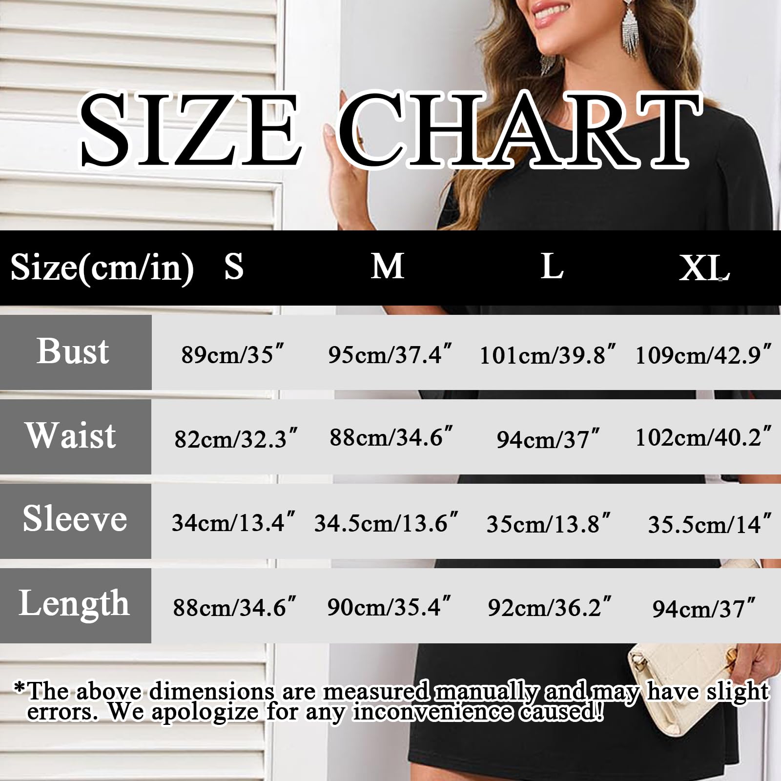 Vestido de Cóctel para Mujer Vestidos Casual de Manga 3/4 Vestido de Gasa Cuello Redondo Vestidos Midi Elegante Bodycon Vestiti de Noche para Fiesta