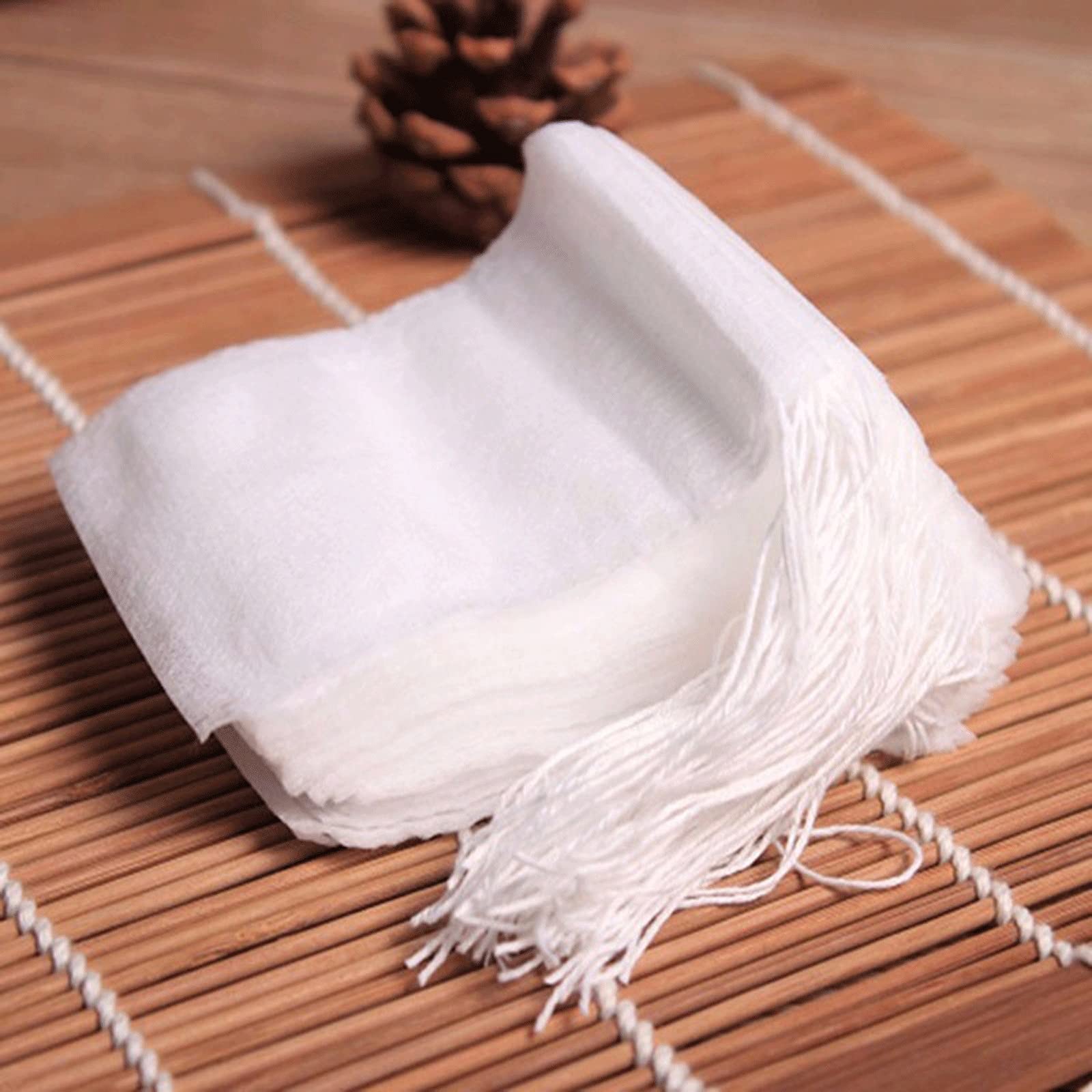 Juego de 200 bolsas de té desechables no tejidas, infusor de té con cuerda de sellado curativo, papel de filtro para hierbas sueltas (600 unidades)