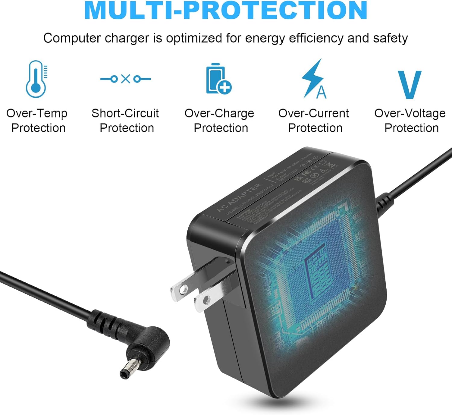 20V 3.25A 65W AC Adapter Power Supply Charger for Lenovo IdeaPad 310 320 330 330s 340 100 110 120s 130 510 520 530 710s ADL45WCC PA-1450-55LL 310/320-15ABR 310-15IKB 320-15IAP 330-15ARR 330-15IGM - Image 3