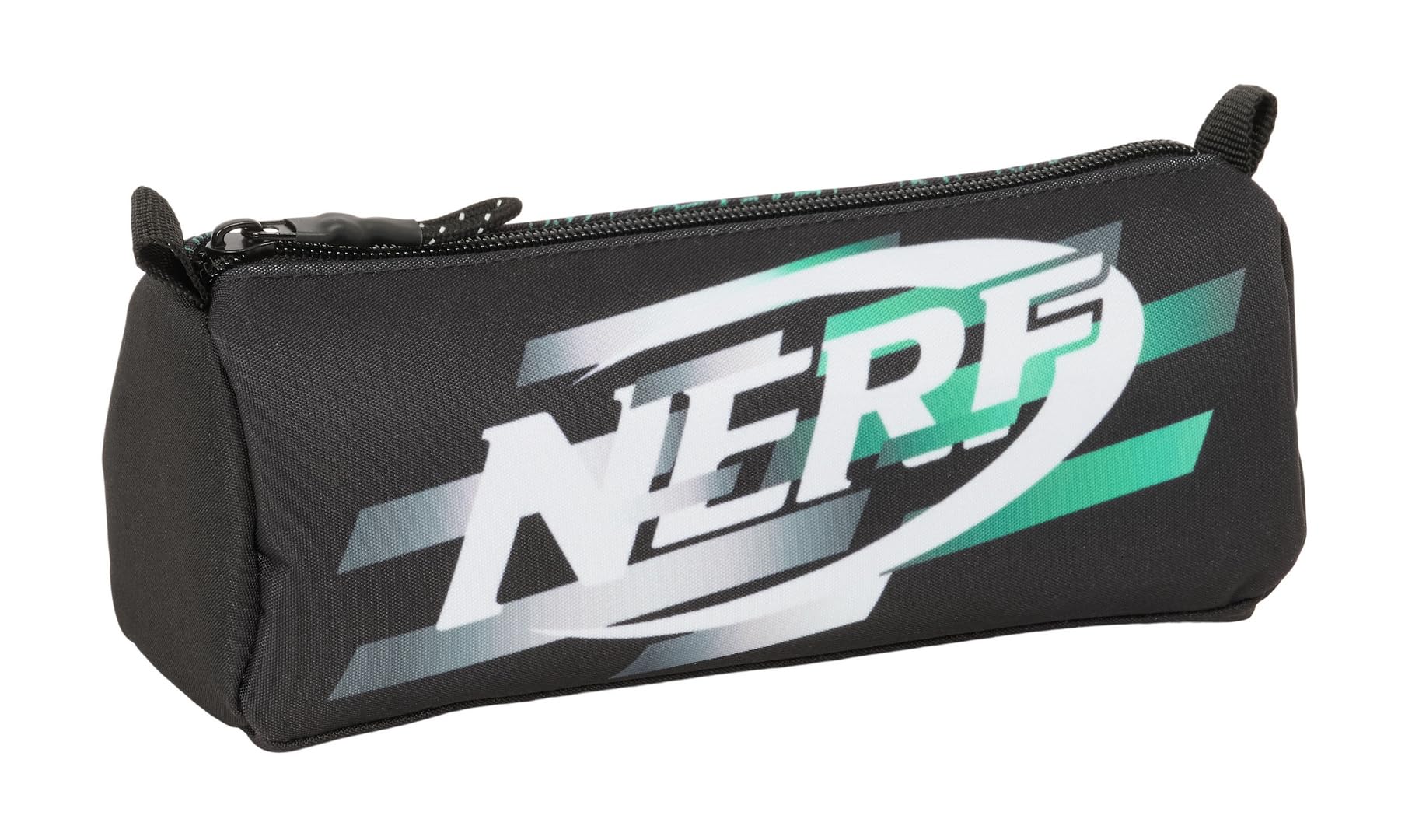 safta Nerf GAME - Zaino a sacco piatto, grande, ideale per bambini di diverse età, comodo e versatile, qualità e resistenza, 35 x 1 x 40 cm, Nero, M, Casual