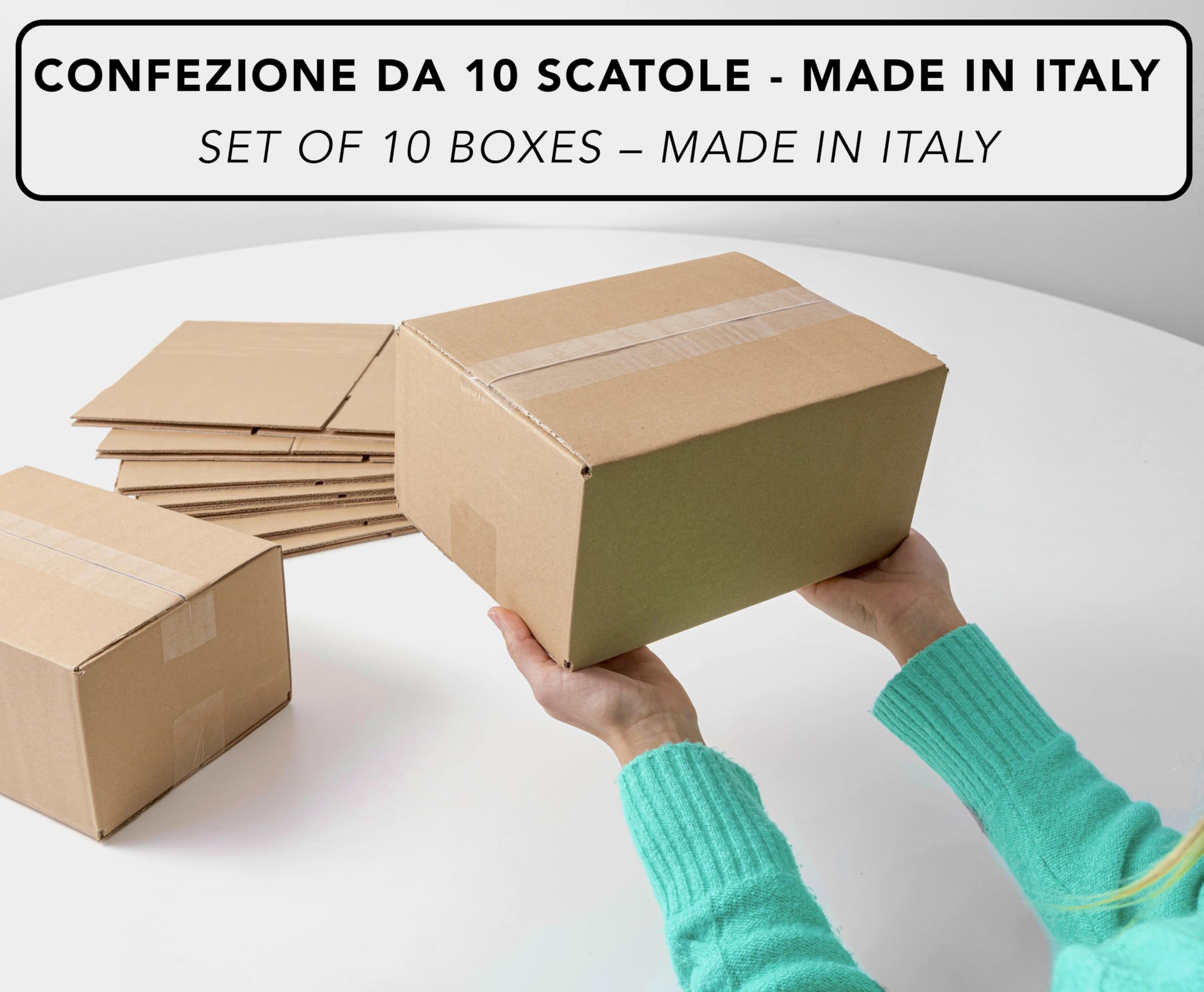 IPEA Scatole di Cartone 25 x 18 x 12 cm per Spedizioni, E-Commerce, Regali – [ 10 Pezzi ] – Made in Italy – Scatole Rettangolari Multiuso per Imballaggio Oggetti, Eventi, Feste – Scatola Confezione