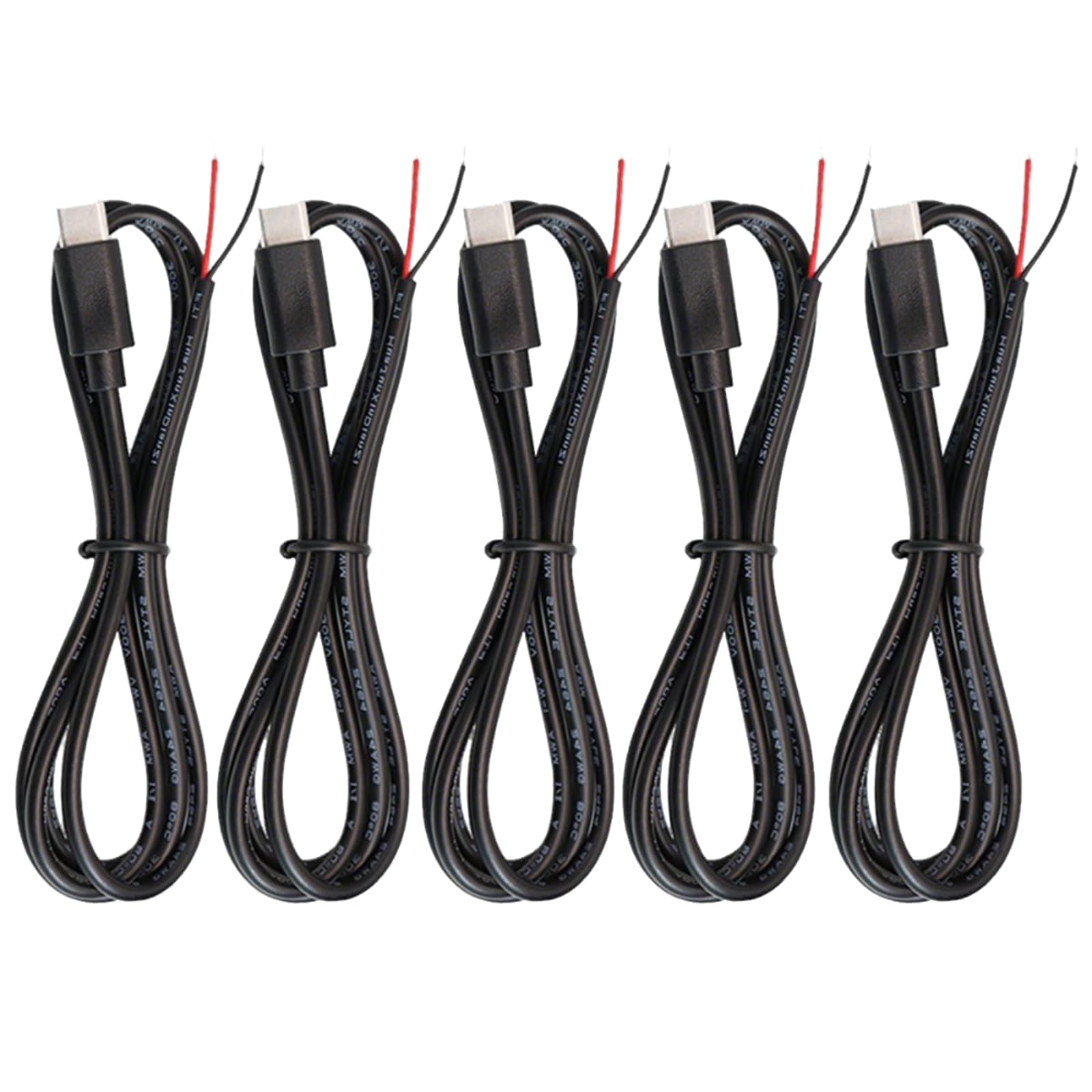 5 Stück 30cm USB Typ C Pigtail Kabel, 22AWG USB Typ-C Stecke