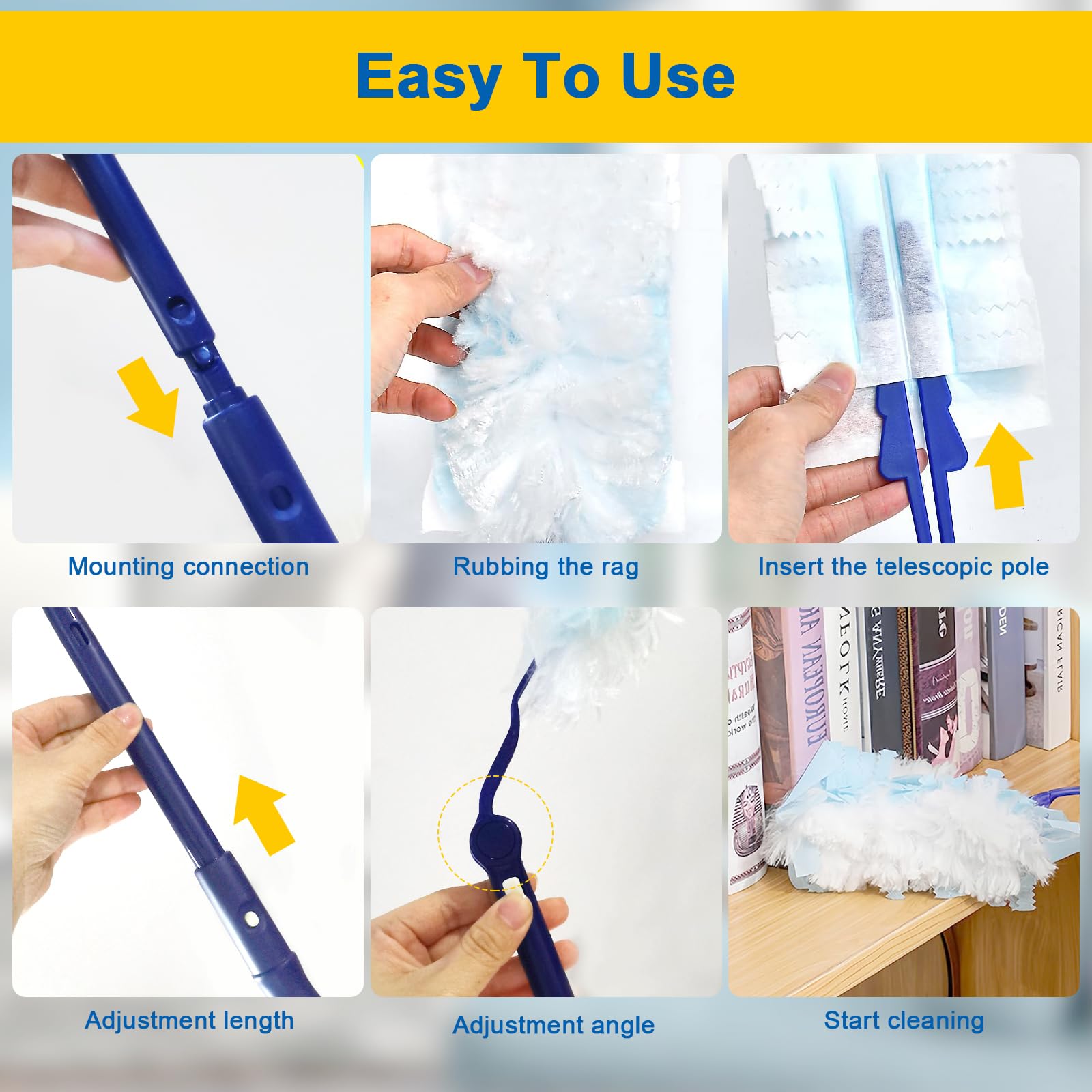 Recambios Para Plumero Atrapapolvo – 30 Unidades, Compatibles Con Swiffer, Mango Telescópico Incluido, Fibras Electrostáticas Para Polvo Y Pelo De Mascotas