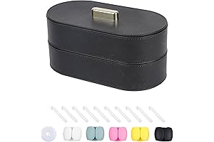 Black 4-Compartment Charger Cord Organizer for Drawer