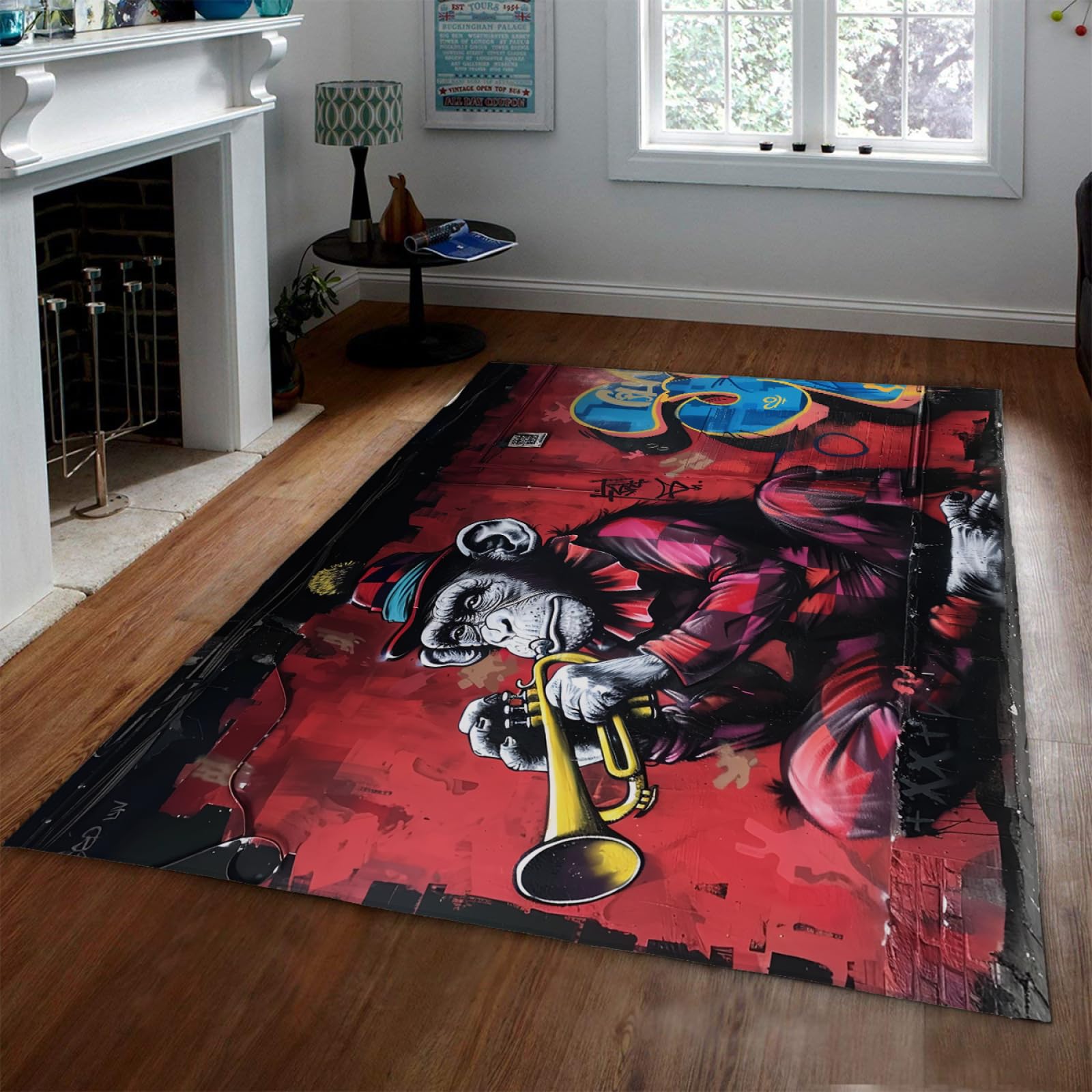 Tapis de chambre enfant graffiti singe pour créer un coin jeu ludique