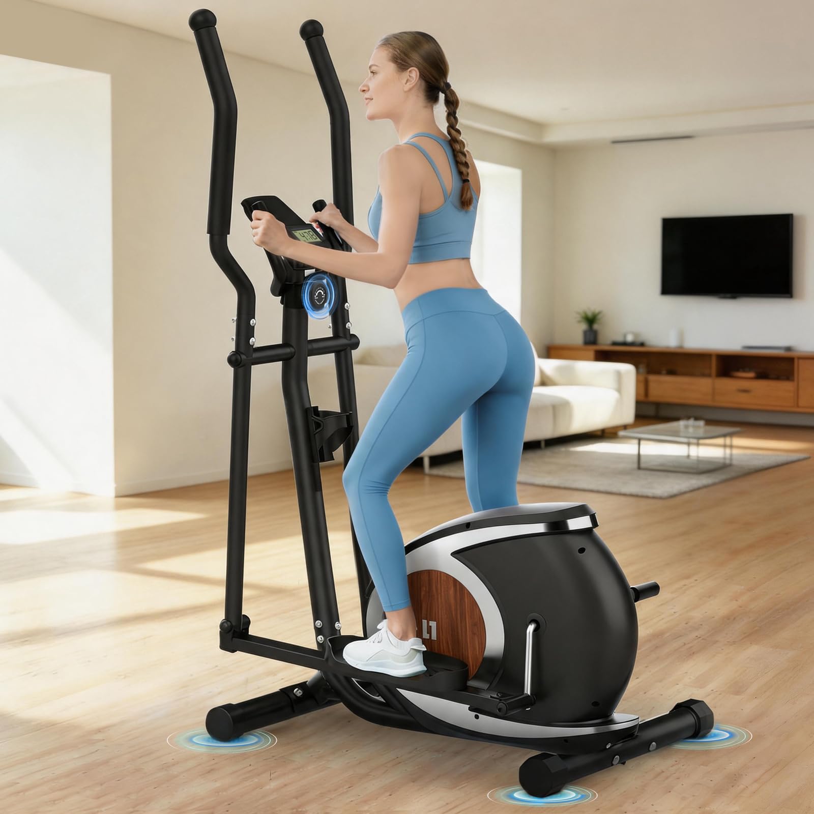 Neezee 3 in 1 Cross Trainer 16 Level Resistance APP Compatible for Home Use
