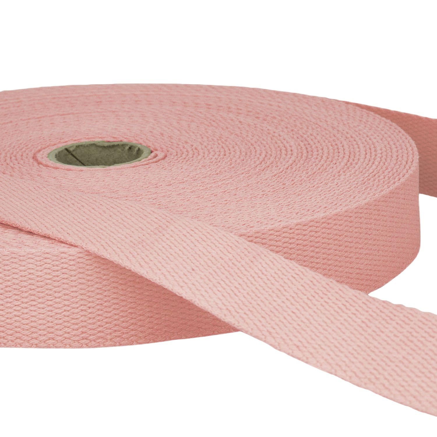 5 Metres Light Pink Heavy Duty Cotton Webbing, 25mm Wide Strong Thick Firm Strap, Machine Washable 30°C, Perfect for Bag Handles, Tote Straps, Belts, Pet Leads, Repairs & Crafts by Giddy Square