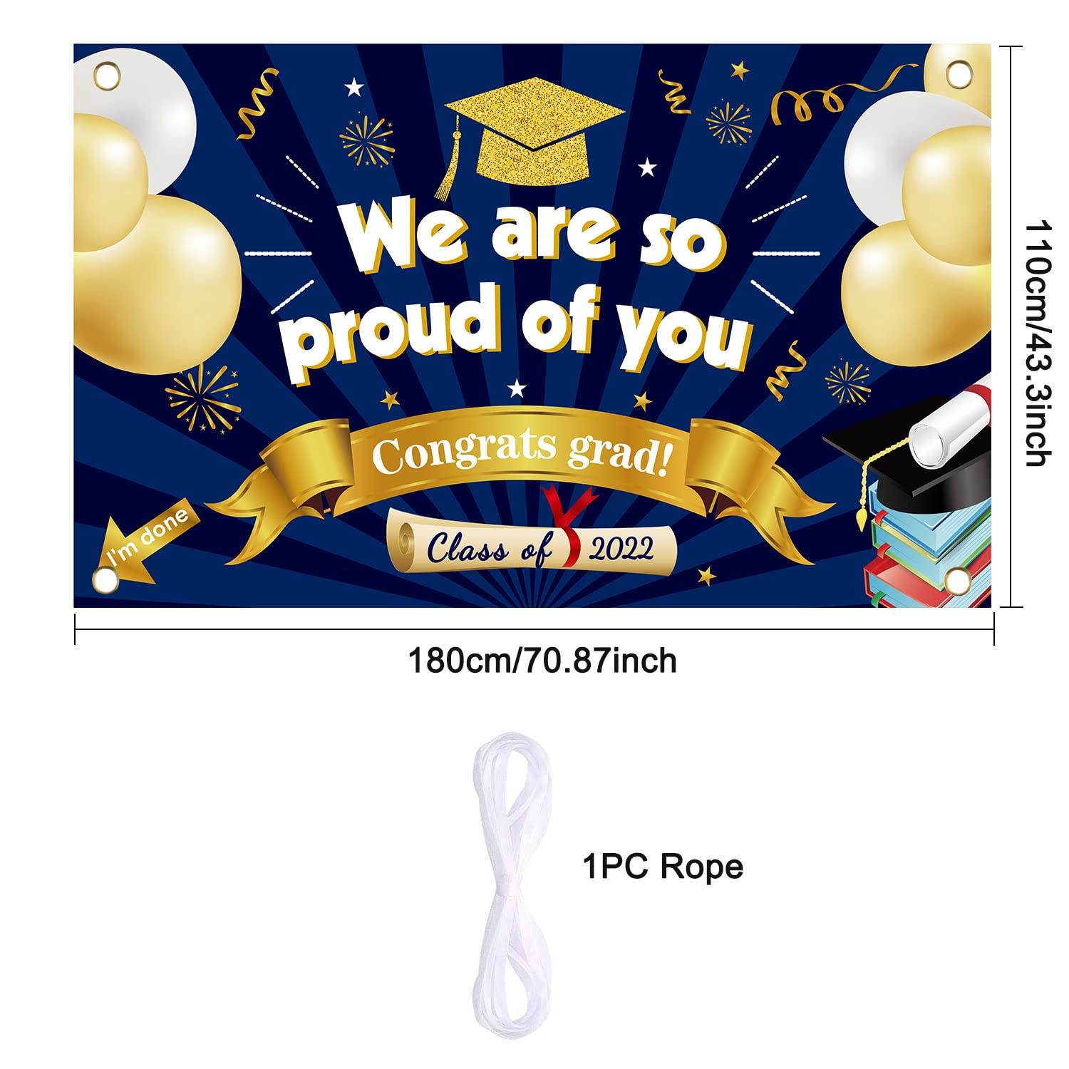 Buy Large Graduation Background Banner, We are So Proud of You Banner Graduation Decorations