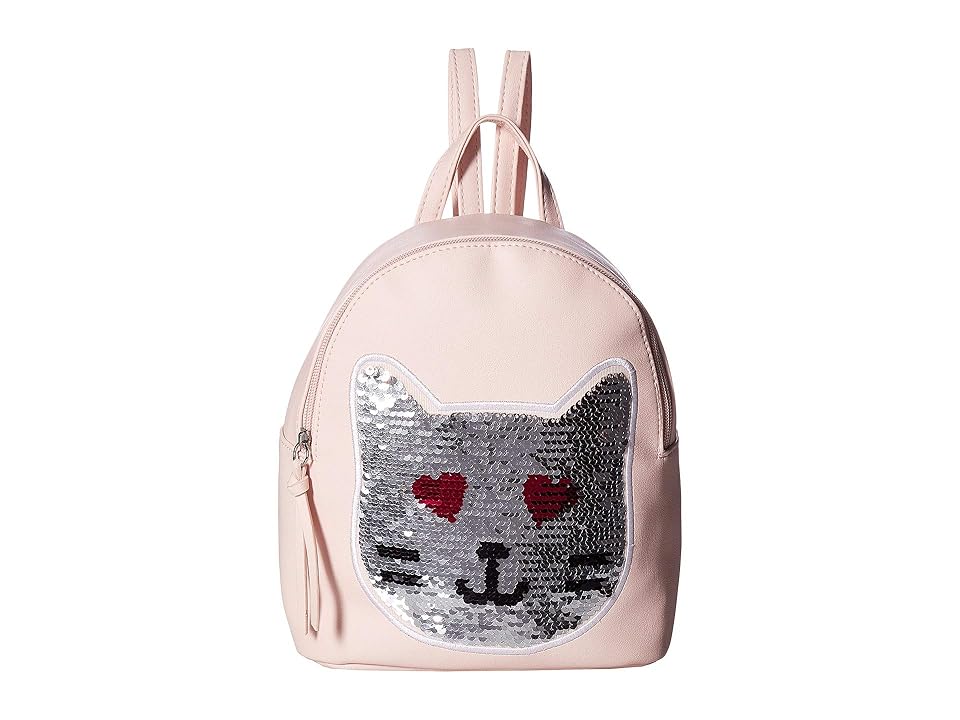 

T-Shirt & Jeans Sequin Patch Cat Backpack (Blush) Backpack Bags