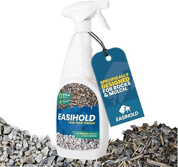 Easihold VUBA HandySpray - 27oz Mulch Glue for Landscaping and Stabilizing Mulch, Rocks and Pea Gravel with Handy Applicator. Lasts up to 3 Years, Non Toxic, Ready to Use.