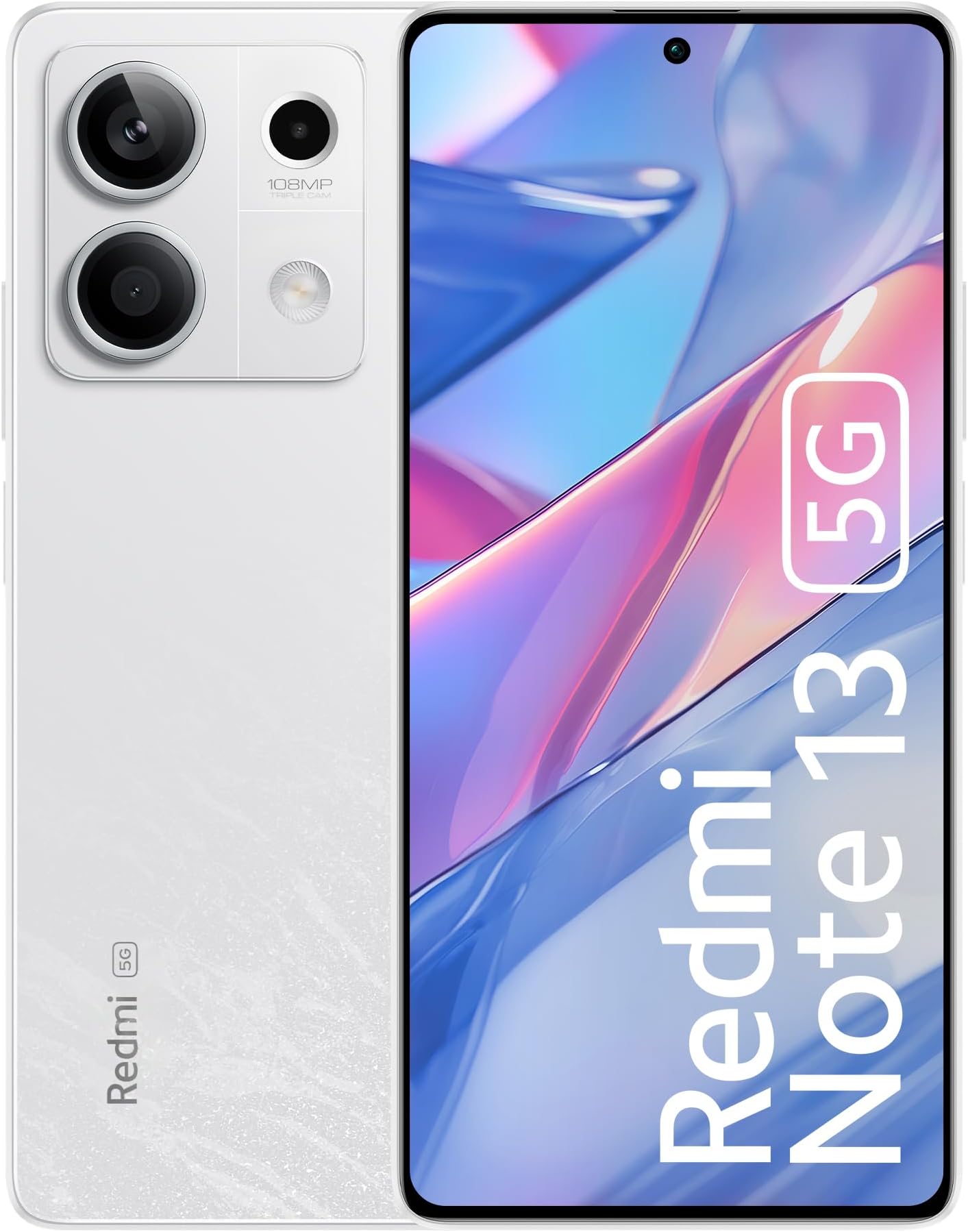 Redmi Note 13 5G (Arctic White, 12GB RAM, 256GB Storage) | 5G Ready | 120Hz Bezel-Less AMOLED | 7.mm Slimmest Note Ever | 108MP Pro-Grade Camera