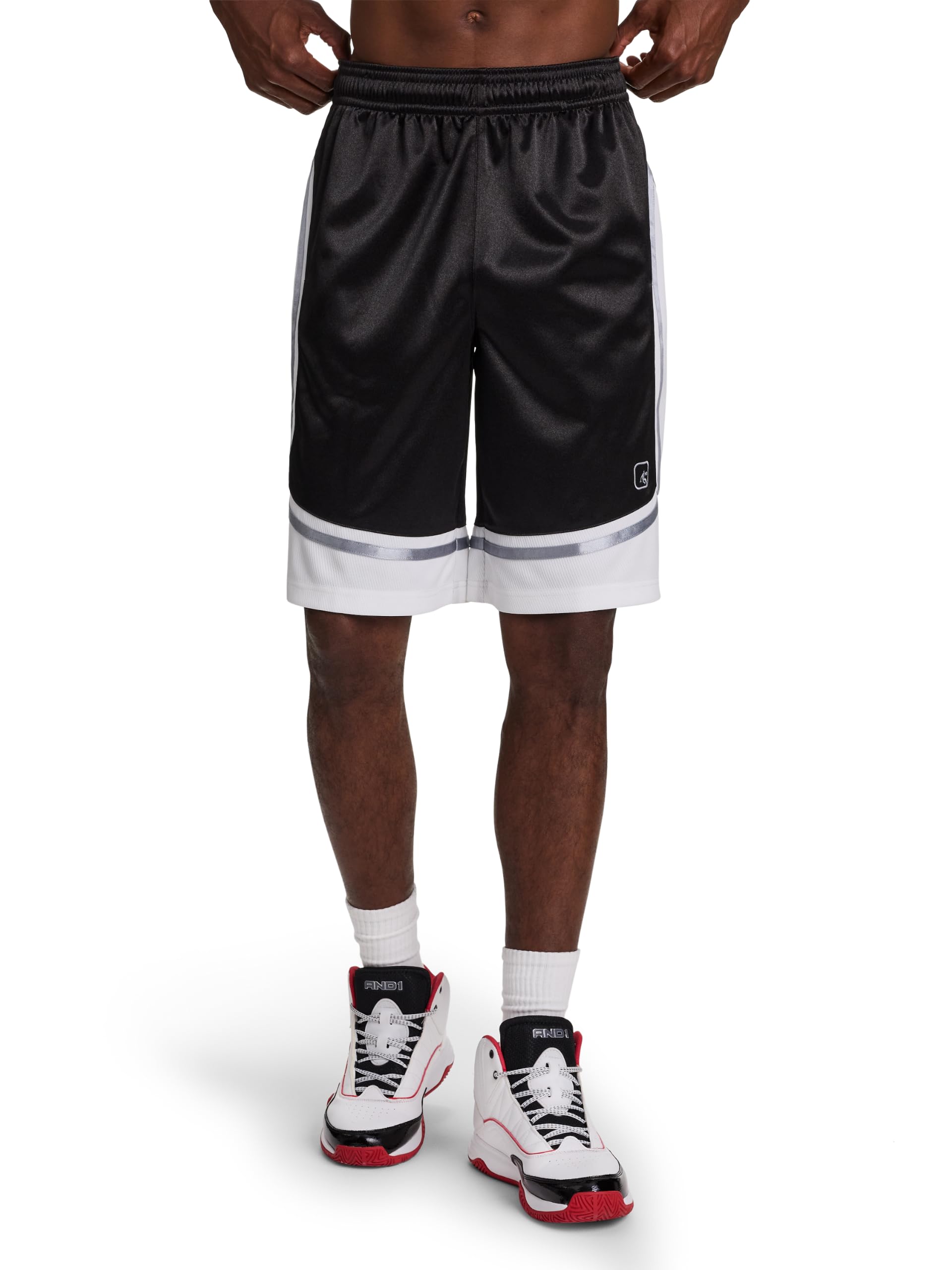 AND1 Men's Home Court Advantage Short, 11” Inseam, Classic Fit, Lightweight Fabric