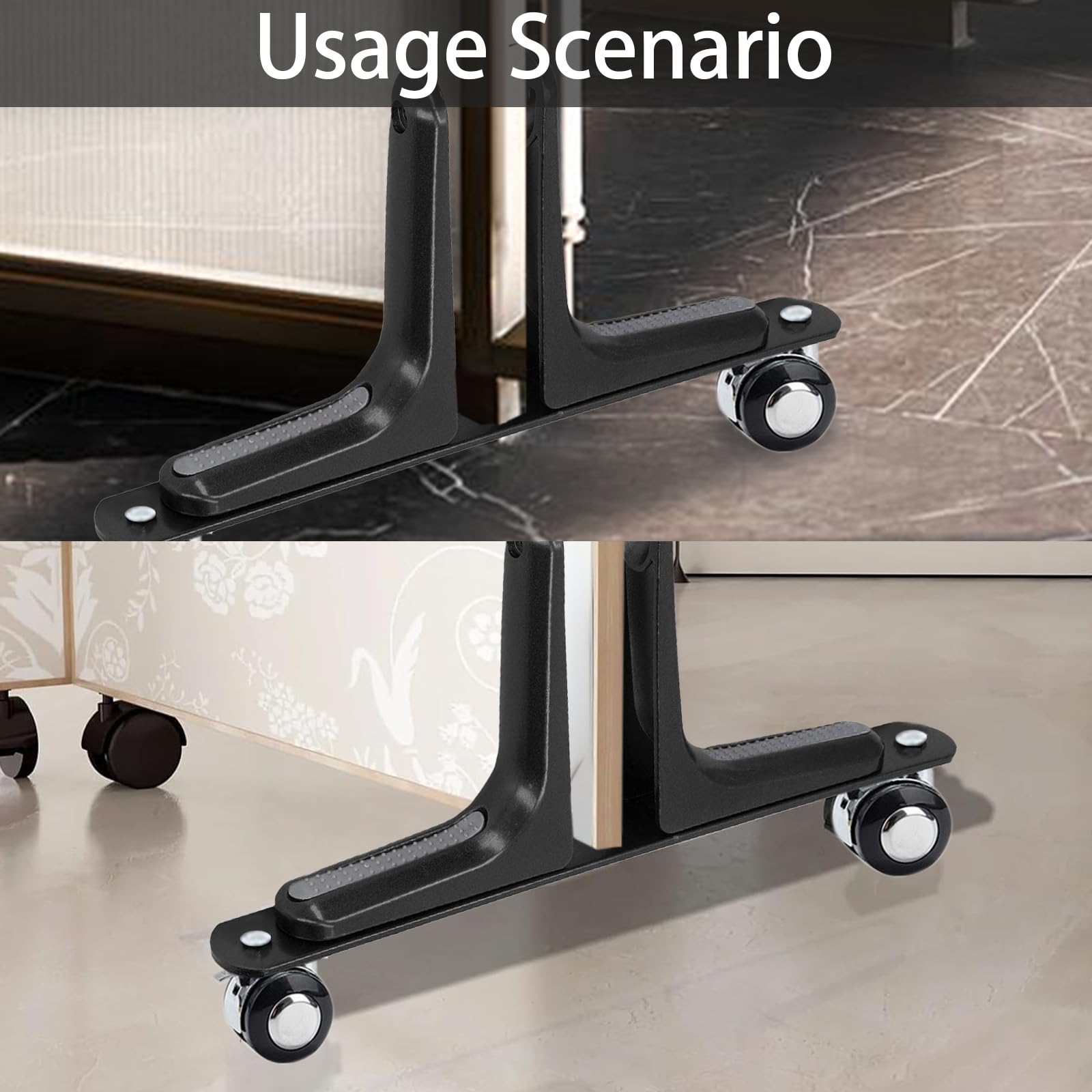 Pies Separador de Ambientes, Paquete de 2 Soportes para Biombo Separador de Ambientes con Rueda de Aleación Universal Pies Divisorios Ajustables de 1 a 6 cm de Ancho para Oficina Salas de Formación