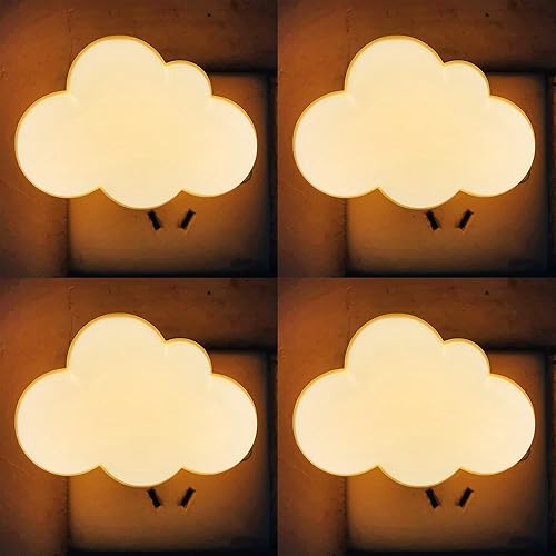Miniatura 9 de AUSAYE Paquete de 2 luces LED de noche enchufables, luz nocturna de nube, mini luces nocturnas bonitas para adultos y niños Base