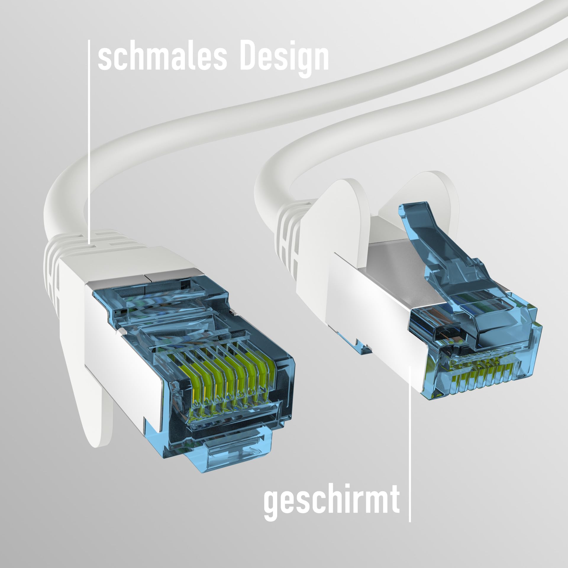 EFB-Elektronik - Cable de red CAT. 7 de hasta 10 Gb - Cable LAN de 50 m con protección contra torceduras - Conector RJ45, apantallamiento S/FTP PIMF - Blanco