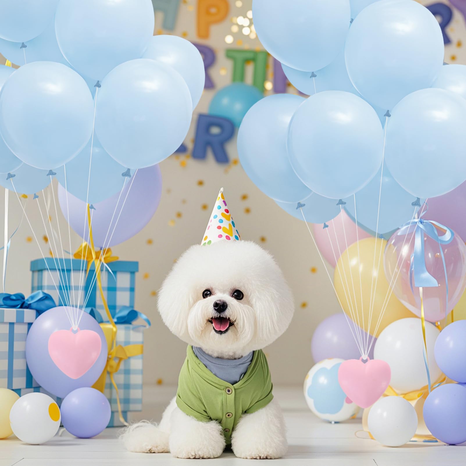 Pesi per Palloncini a Cuore 4 Pezzi in Resina Rosa | Pendente Decorativo, Riutilizzabile, per Eventi e Feste, Forma Stella Inclusa, Set Compatto