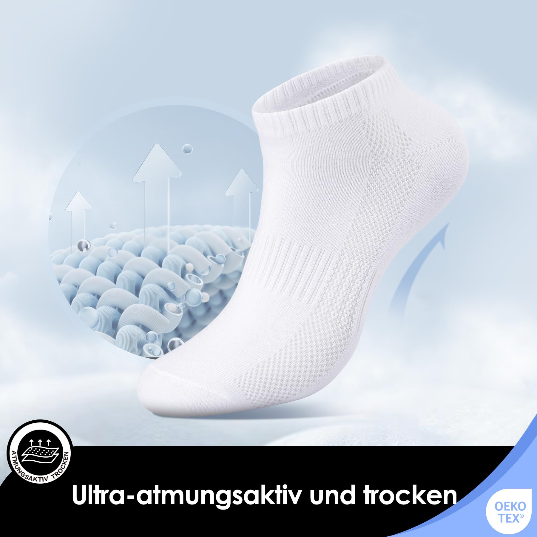 Falechay Calzini Sportive Uomo Donna 10 Paia Corti Calze Cotone Unisex Traspiranti