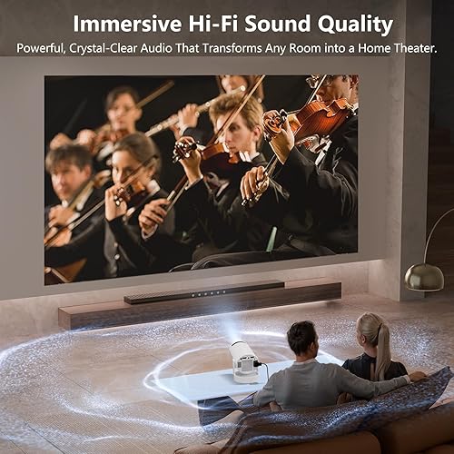 Miniatura 3 de Mini proyector inteligente con aplicaciones Android 11 y 5000+, compatible con 4K Full HD 1080P, 20000 lúmenes, Wi-Fi 6 y Bluetooth 5.0, proyector