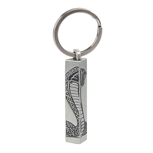 Shelby 3-Sided Bar Silver Keychain | Antique Silver Plated Zinc