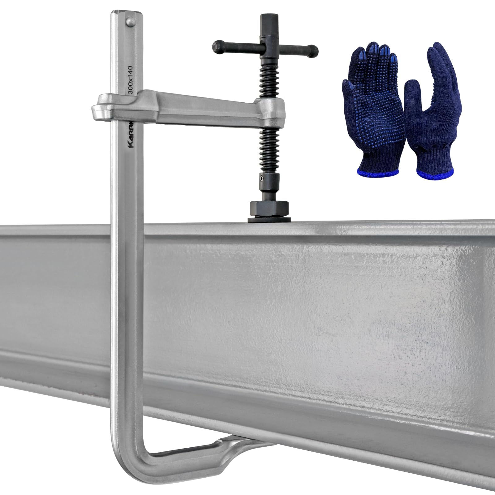 Heavy Duty 12" Inch F-Clamp w/Replaceable Pad, 5-1/2-Inch(140mm) Deep Throat, Bar Size 1-1/5" * 3/5" Drop Forged Steel Bar Clamps, 2900LB Clamping Force