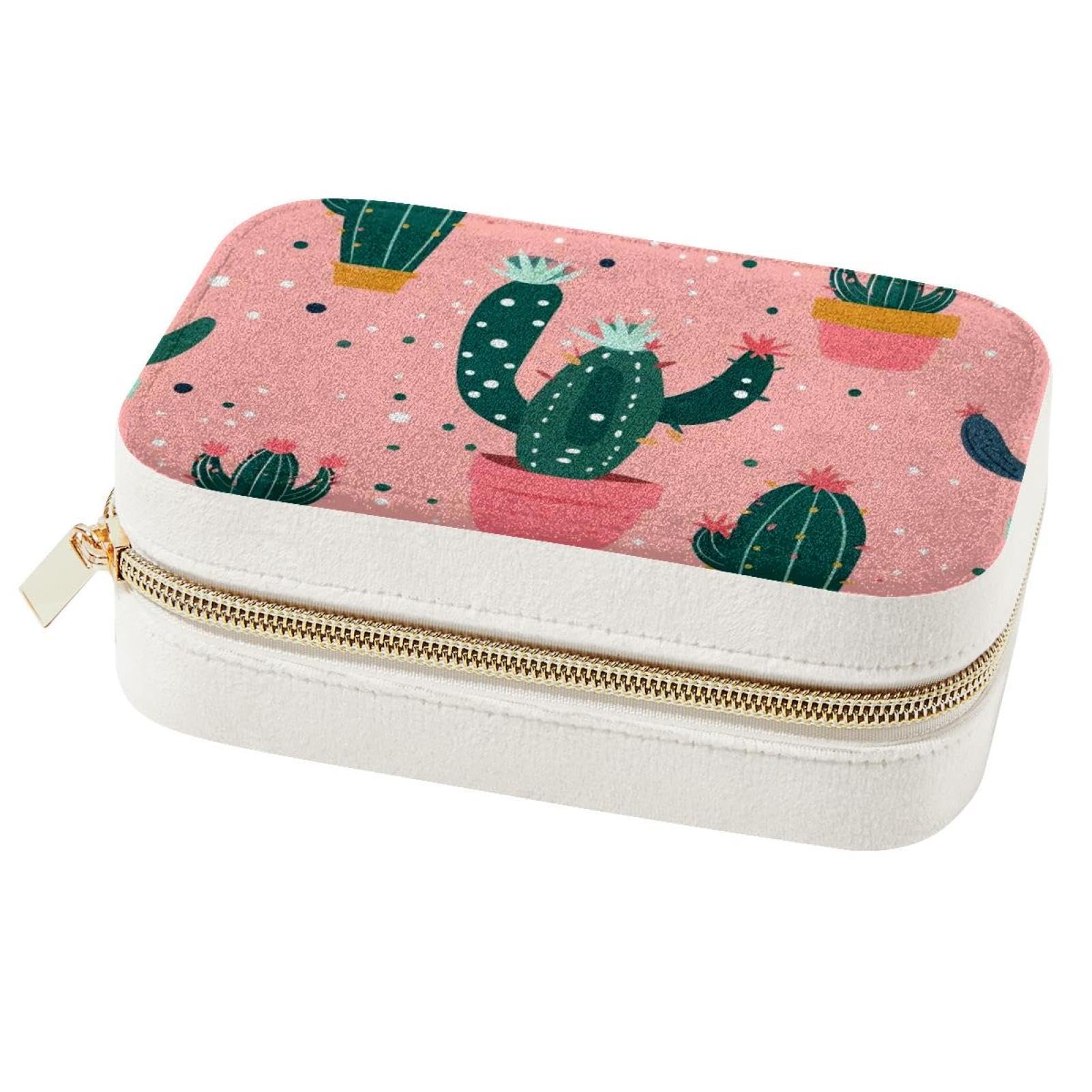 Boîte à bijoux portable cactus, le cadeau idéal pour demoiselles d'honneur