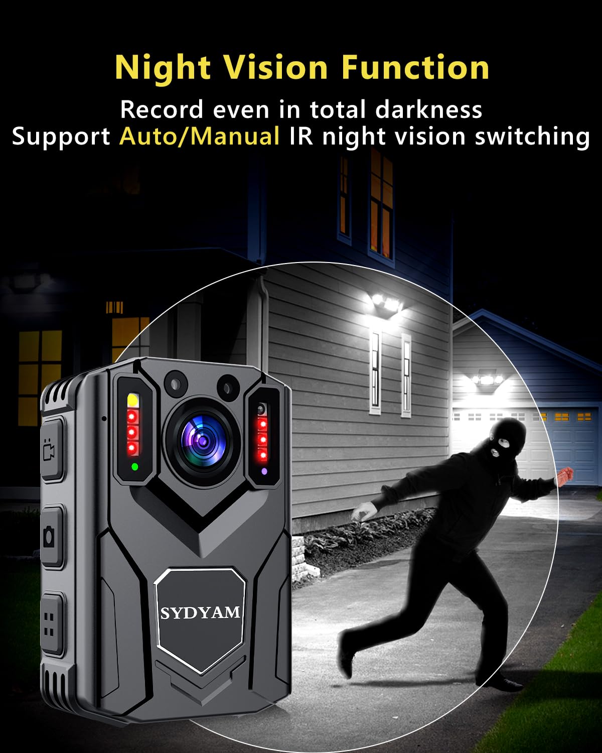 Z5 2K/1440P 256GB HD Body Camera, 8-10H Registrazione IP67 Impermeabile Corpo Telecamere con Audio e Video Registrazione, Body Cam per Polizia Escursionismo Meeting Guardia di Sicurezza Daily