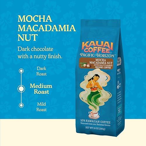 Miniatura 8 de Café molido hawaiano Kauai sabor crujiente de caramelo de coco 10 onzas  10 café hawaiano del productor de café más grande de Hawái mezcla audaz y