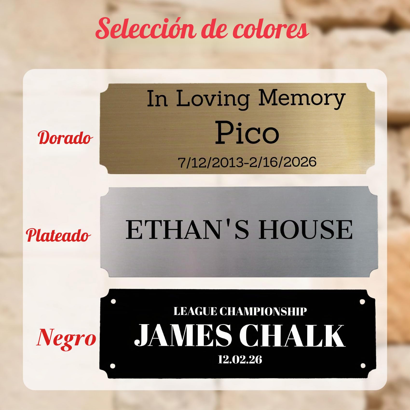Placas Personalizadas,Placa Grabada Personalizada,para el hogar, la oficina, el apartamento, el grabado láser,casa personalizada, decoración de pared o puerta, regalo de inauguración.
