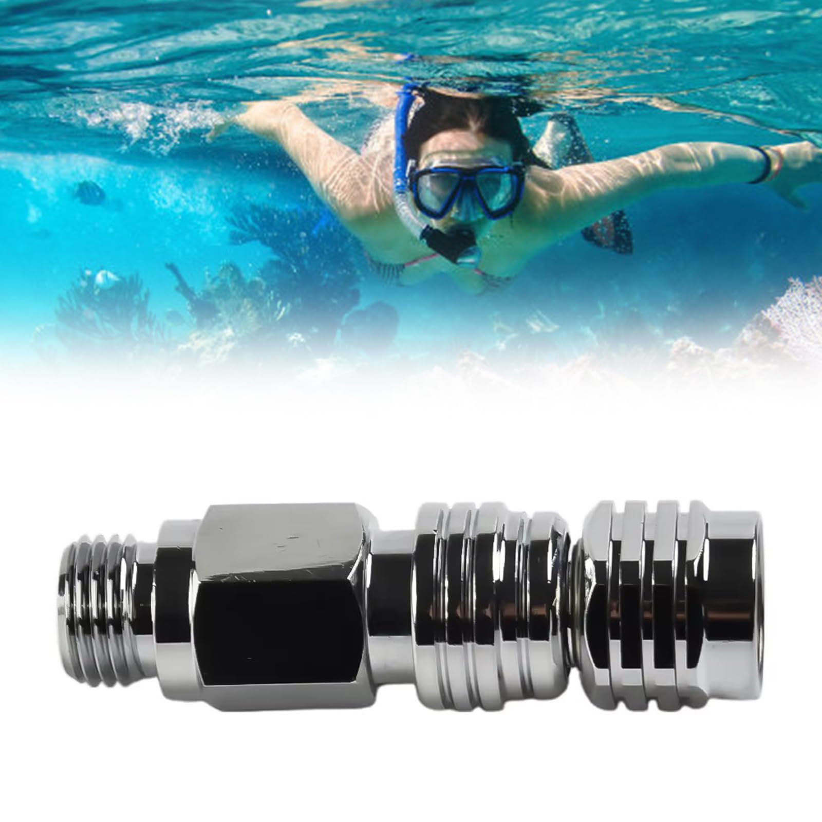 Ywmsfl Diving Accessory Thread Adapter Male 9/16 to Female 9/16 Scubas Diving Adapter Quick Disconnects Regulator Easy to Use