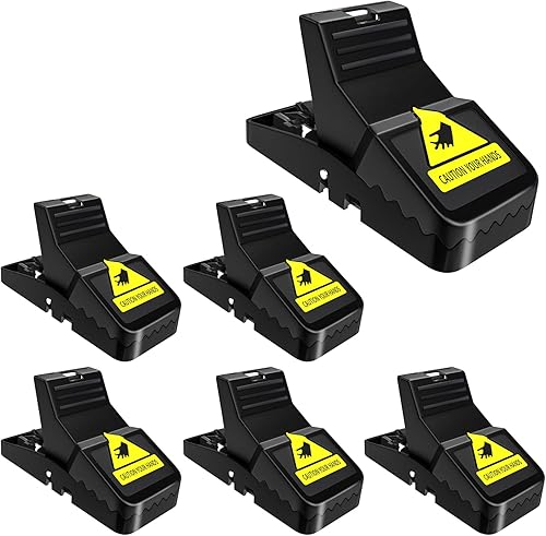 Trampas para ratones en interiores para el hogar pequeña trampa para ratones para el interior de la casa - Paquete de 6 trampas para ratones fáciles