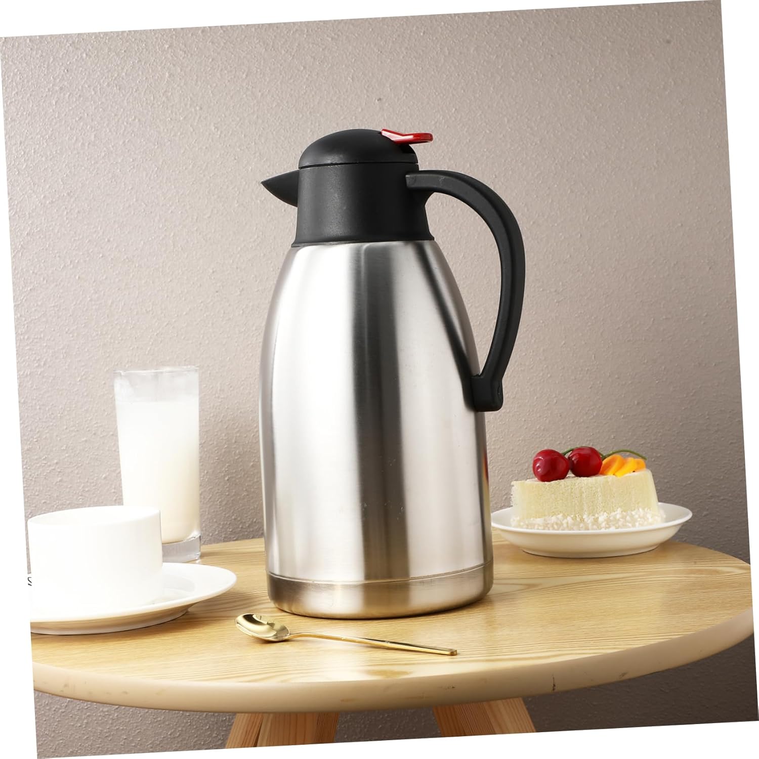 Atmos Vacuum Insulated Water Bottle Thermal Carafe Pitcher for Hot Food and Cold Beverages