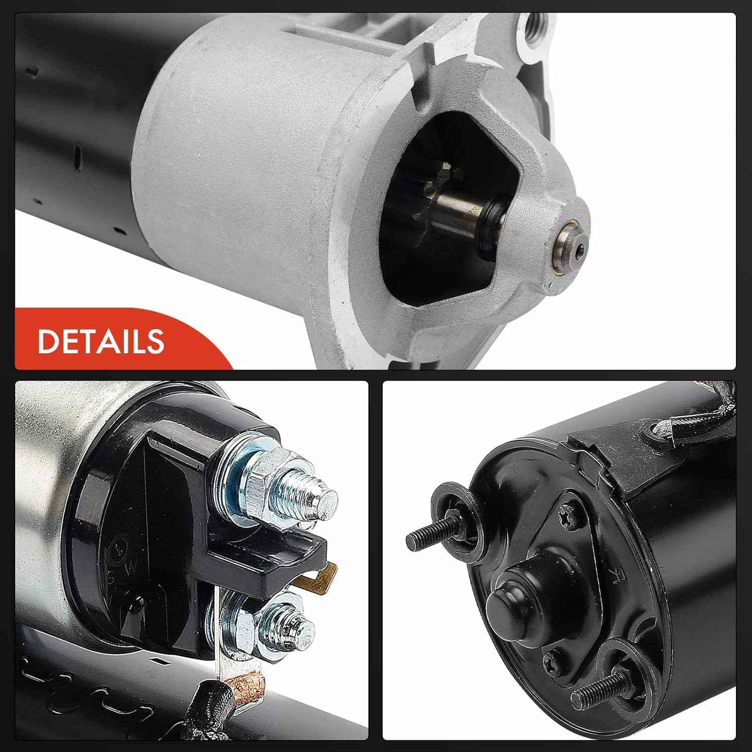 A-Premium Starter Motor Compatible with Volvo C70 2006, S40 2004-2006, V50 2005-2006, 2.4L 2.5L, 12V 1.4KW 9-Teeth Clockwise