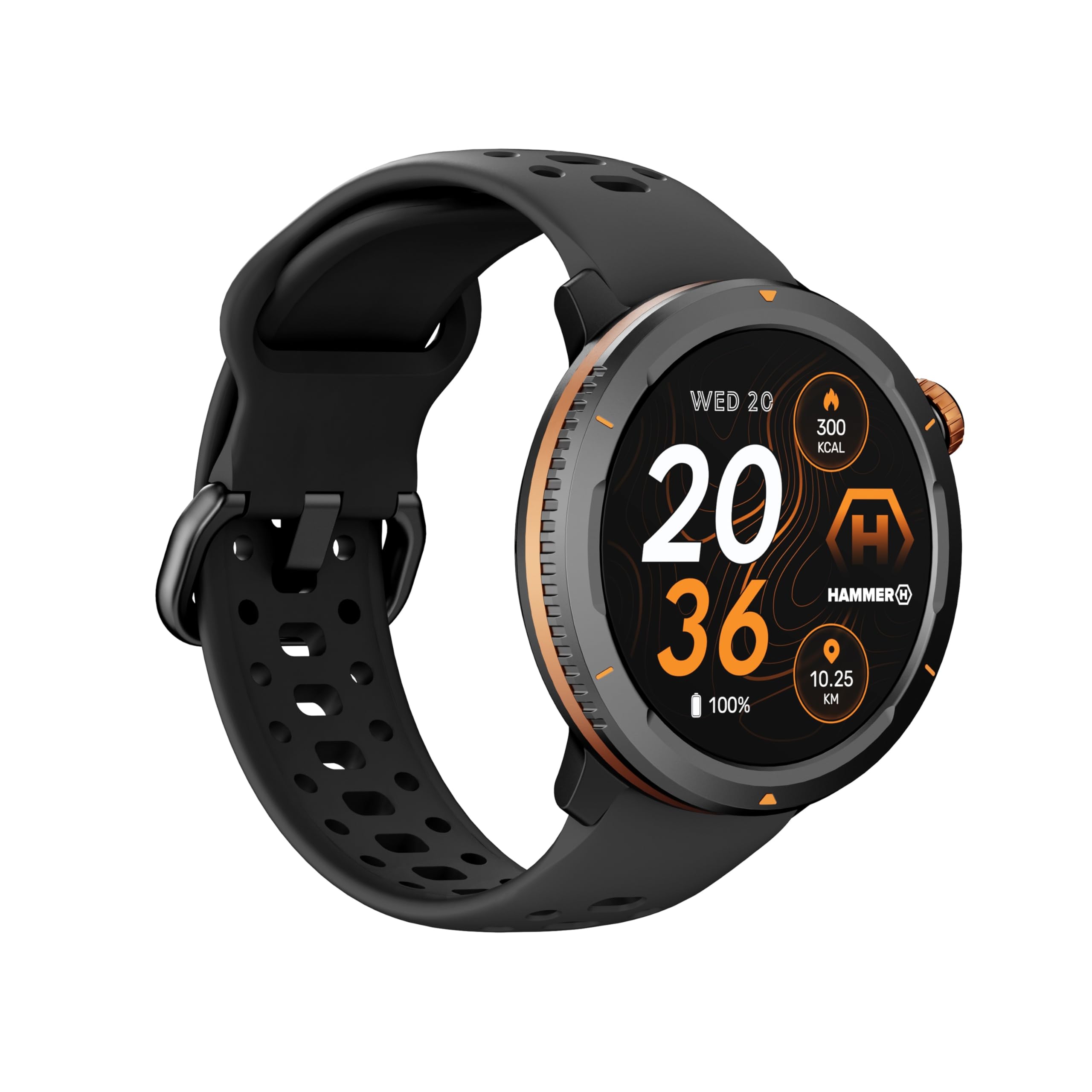 Hammer Smartwatch 2 Lite, schermo AMOLED da 1,43 pollici, funzione Always-on-Display, batteria da 370 mAh per un'autonomia fino a 15 giorni con una singola carica, impermeabilità 3 ATM, Bluetooth