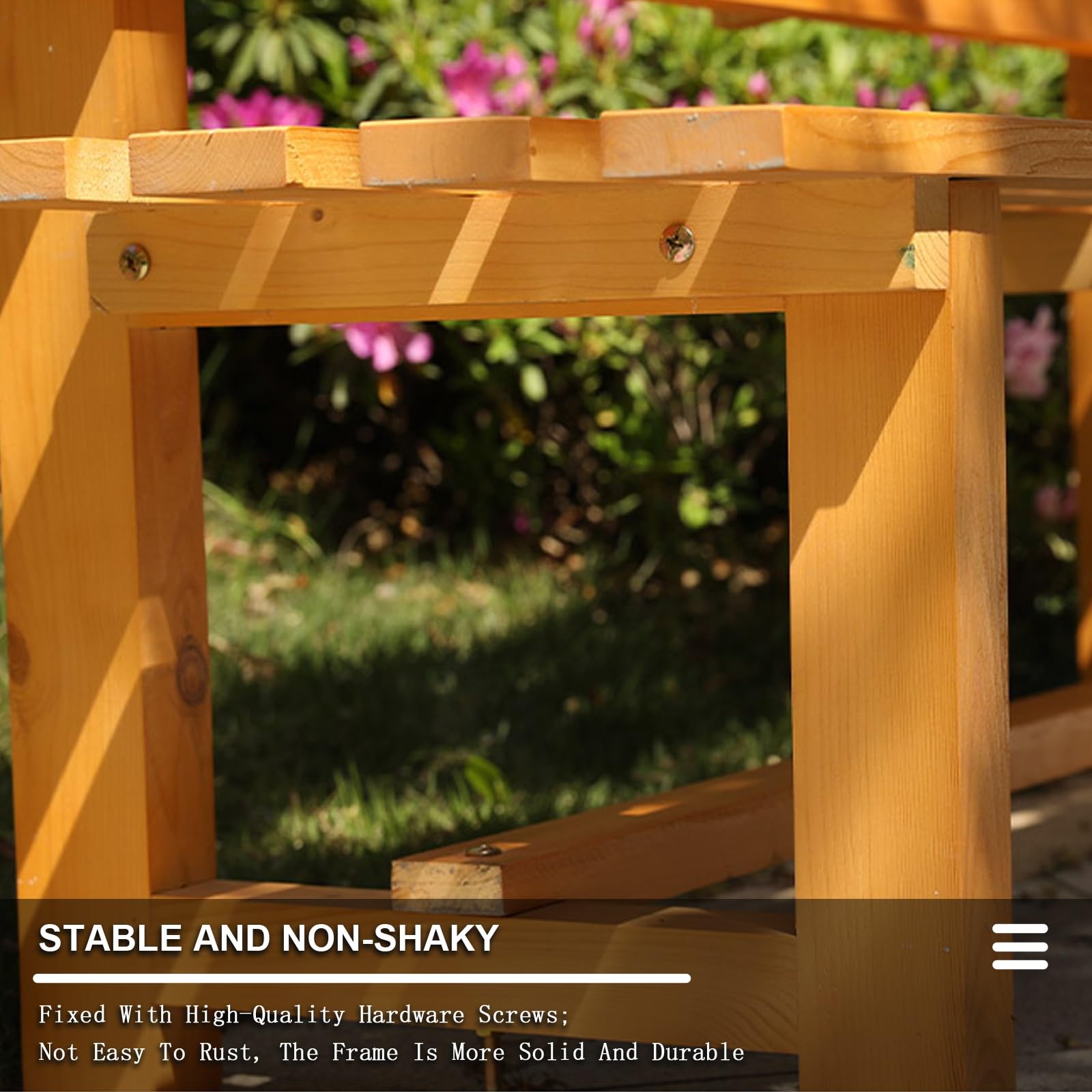 Panca Legno Esterno, Panche da Esterno con Doghe, Panchina da Giardino per Esterni per Patio, Giardino, Balcone, Cortile, Blu, Marrone, Bianco, Giallo Opzionale(White,120cm/47in)