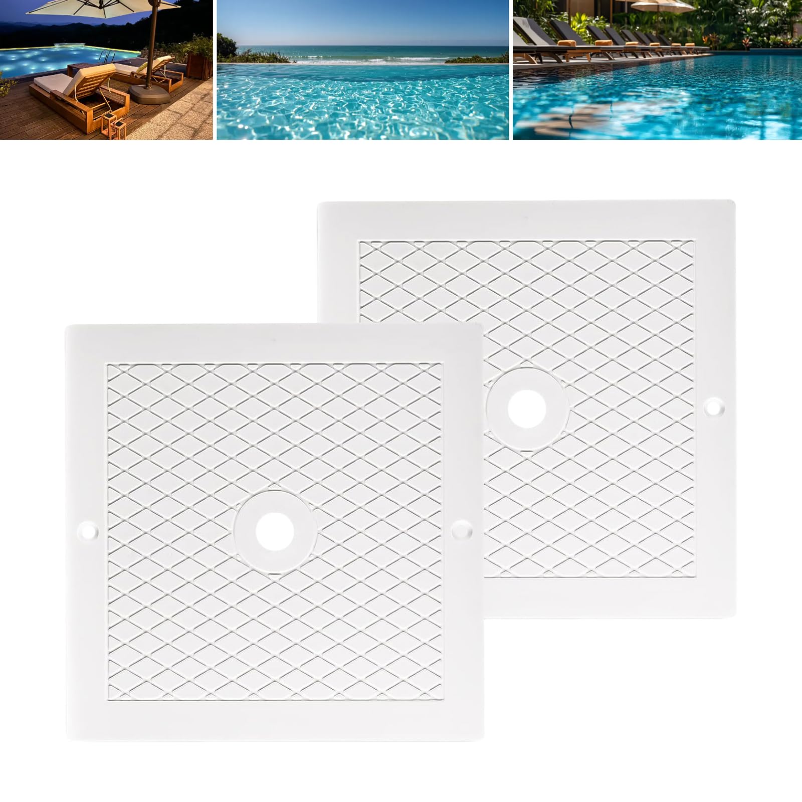 Cubierta de repuesto exacto para cubierta de cubierta de skimmer fácil de instalar para piscina cuadrada SPX1082E SP1082E SP1082 SP1083