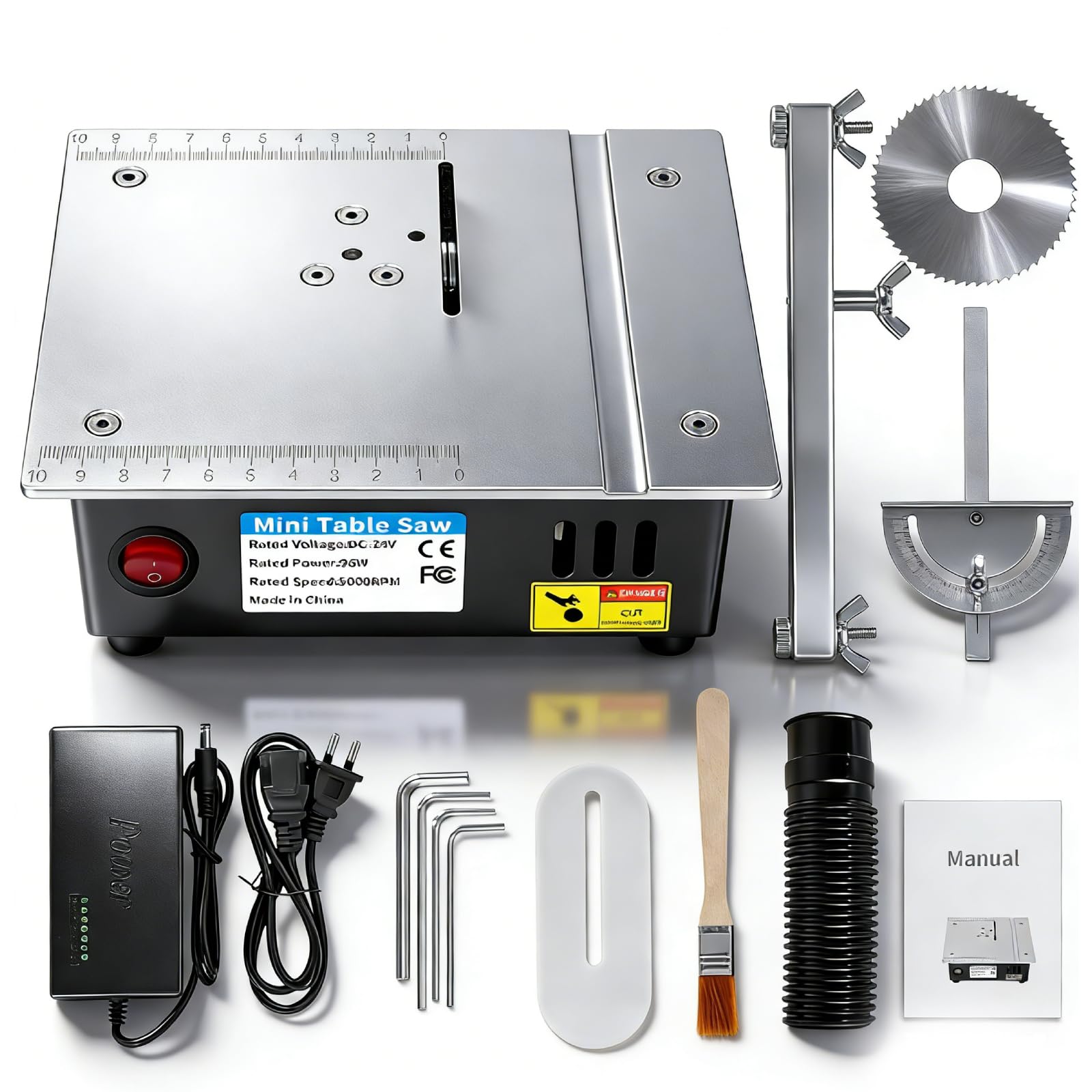 Mini Scie Circulaire De Table Multifonctionnelle 96W 5000 Rpm Portable 7 Vitesses Table Saw Machine