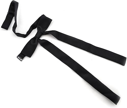 Miniatura 6 de TopTie Corbata de lazo de satén negro Negro