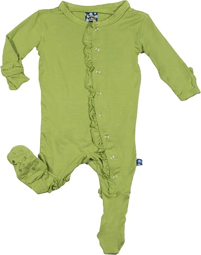 KicKee Pants Baby Girls' Print Muffin Ruffle Footie Prd-kpmrf391-df