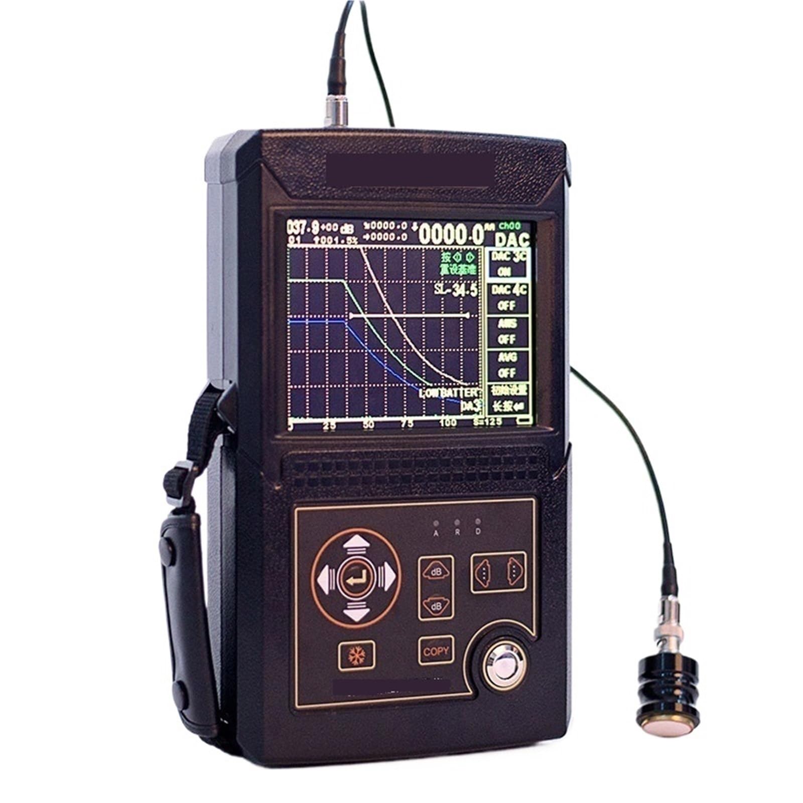 Détecteur de défauts numérique, Détecteur de défauts à ultrasons numérique avec sonde d'étalonnage automatique (images de courbes) pour l'inspection des soudures