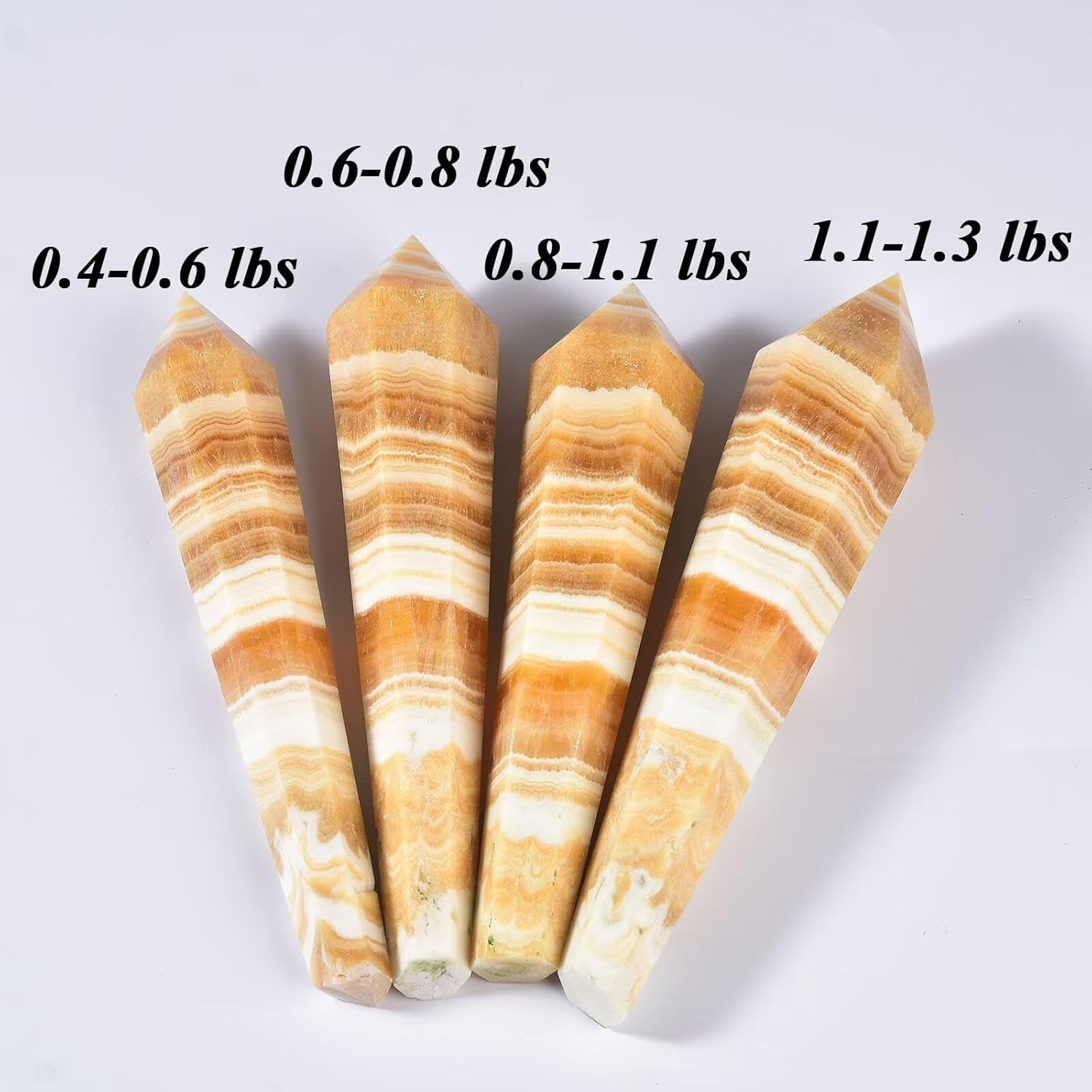 VIZYTOU 方解石 ワンド ポイント ロング ヒーリング クリスタル セプター 装飾石 レイキ 瞑想 ディスプレイスタンド付き