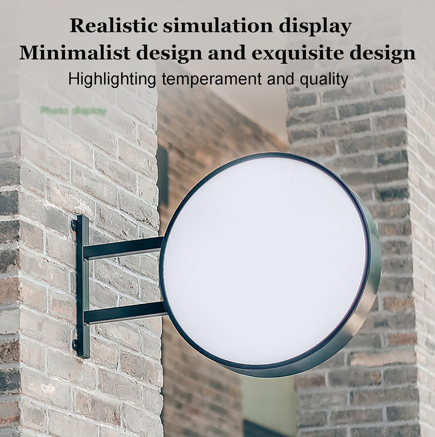 Cartel de caja de luz LED de doble cara para publicidad de negocios al aire libre, pantalla de ventana personalizable, 30 cm redonda