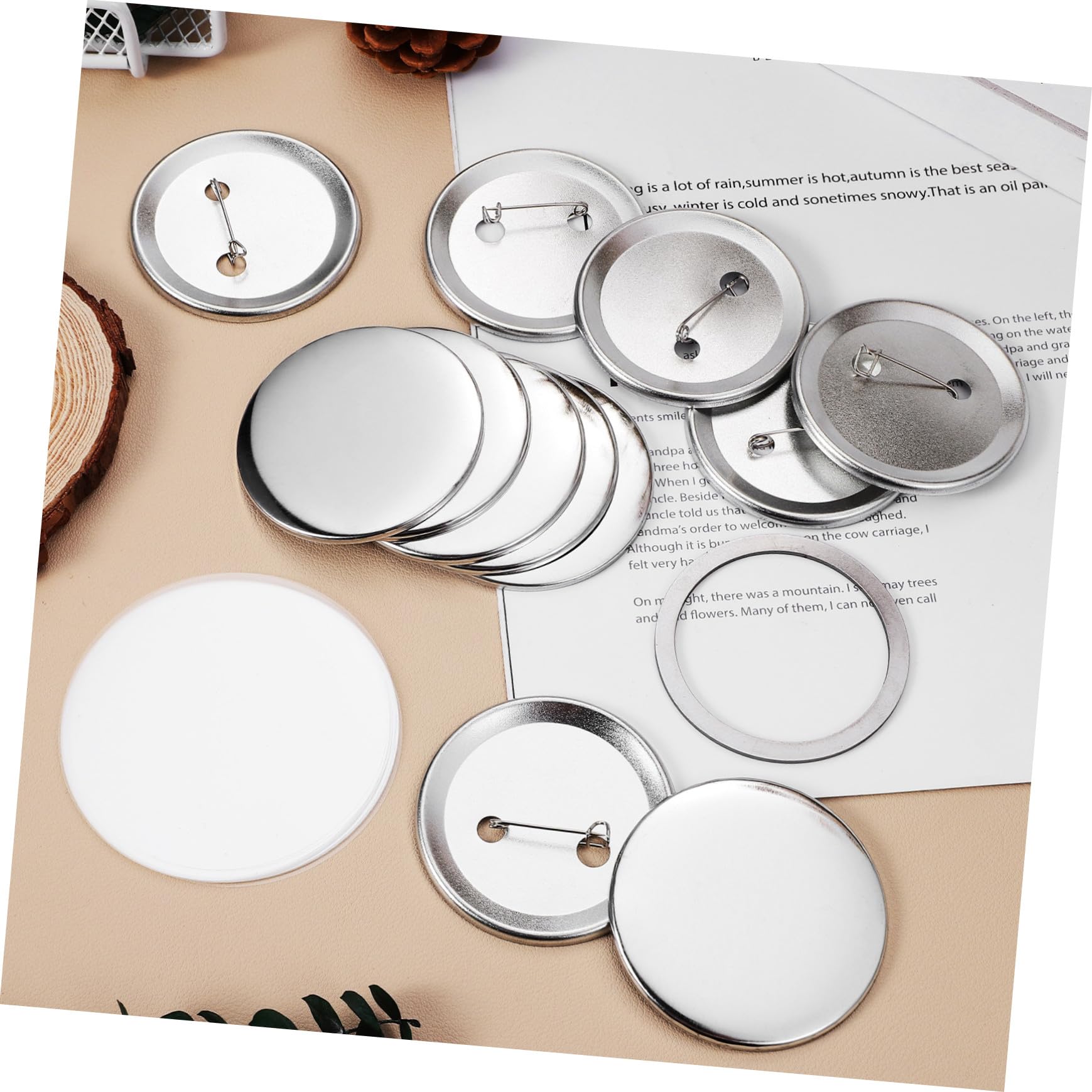 GALPADA 100sätze Button-anstecknadeln Maker Zubehör Rohlinge Button-maker Rückseiten und Schutzfolien für Diy-anstecknadeln Bastelknopfteile für Professionelle Rundbutton-herstellung