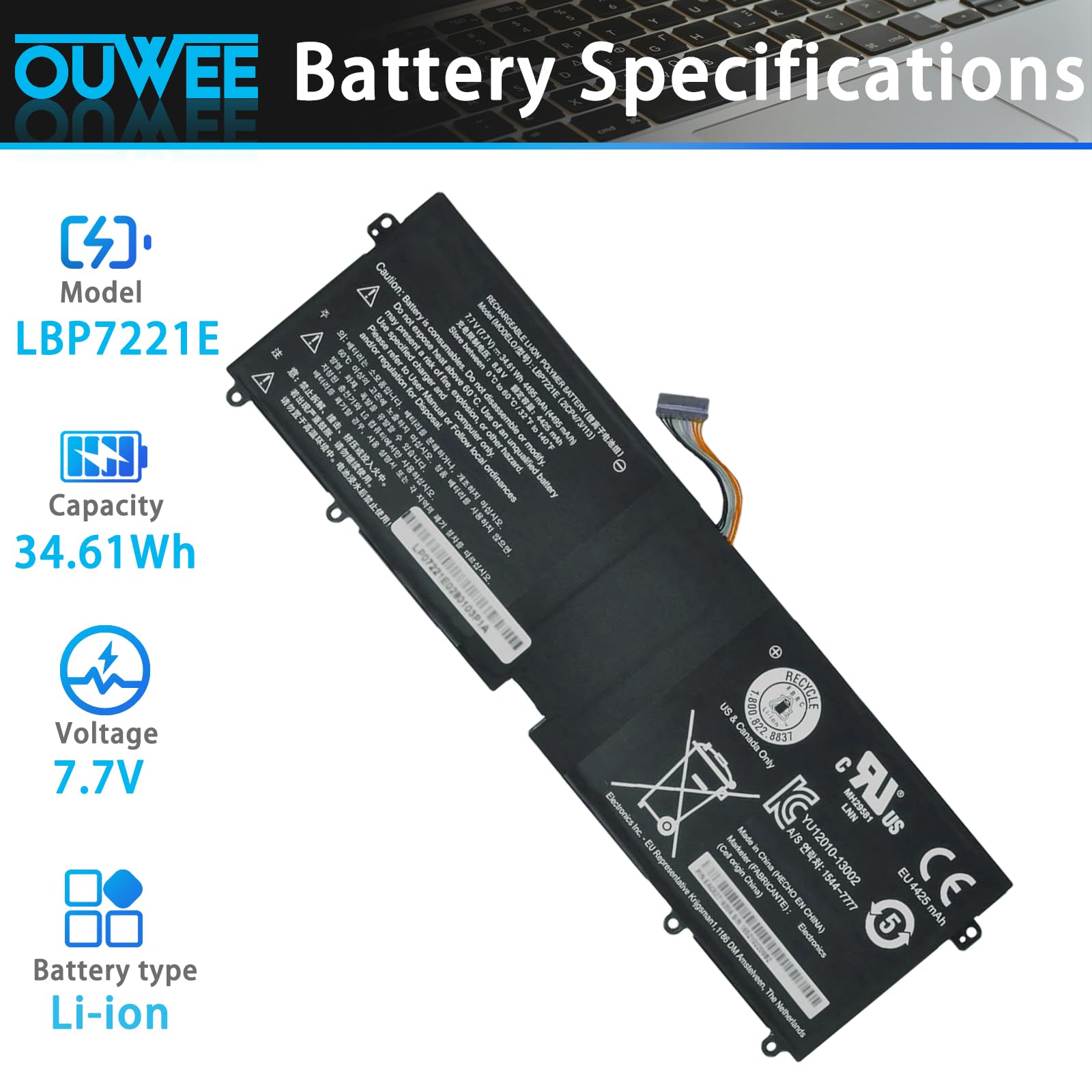 Amazon.com: OUWEE LBP7221E Laptop Battery Compatible with LG Gram
