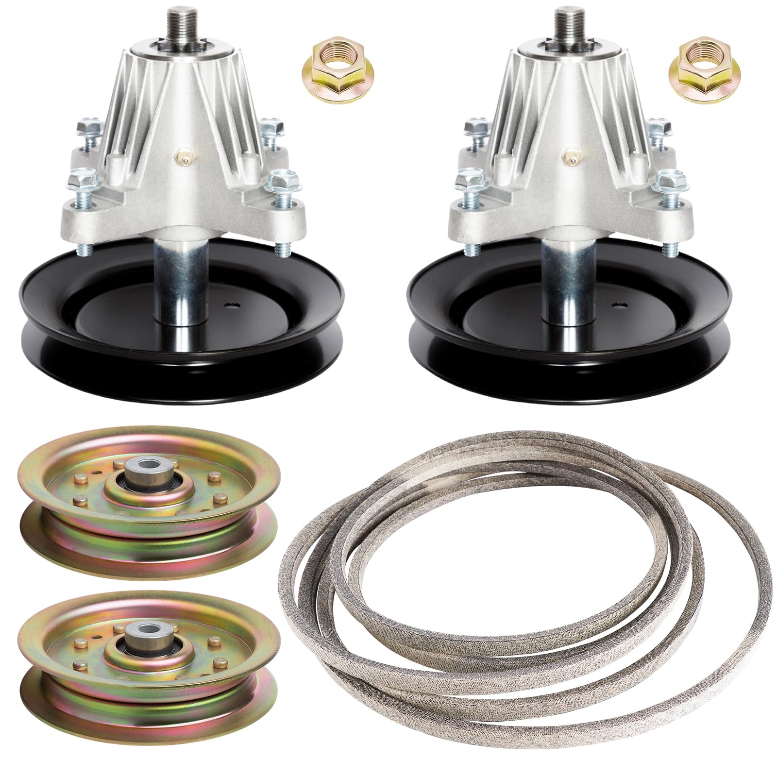 Kit de reconstrucción de cubierta para CC30 Mini Rider LTX1040 LTX1042 incluye (2) husillos de cortacésped 618-04822 618-04822A (2) 756-04129B 954-04060C poleas tensoras (1) 754-04060 Be lt