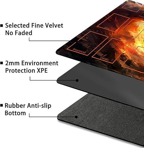 Miniatura 79 de Tapete de juego para MTG, con bolsas de almacenamiento gratis, tapete de juego de 24 x 14 pulgadas, TCG y tapete de juego de mesa para tarjetas